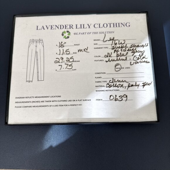 Lee Women's 16W Stretch Straight Mid Rise Jeans Blue NWT Inseam 29.25" - Picture 13 of 13